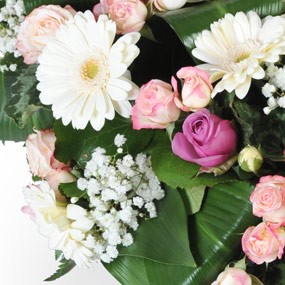 mosaïque : vue sur une ensemble floral