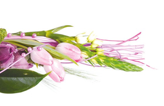 zoom sur les tulipes rose du Bouquet de fleurs Envol