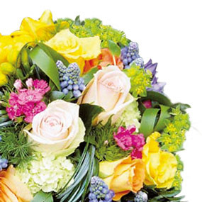 Zoom Gauche bouquet de fleurs multicolore Fougue