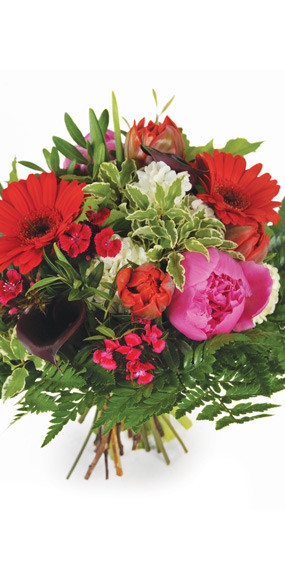 Zoom milieu bouquet de fleurs Pénélope