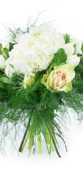 Zoom milieu bouquet de fleurs Hortense