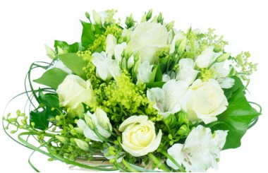 L'Agitateur Floral | zoom sur le centre du bouquet de fleurs blanches Clarté