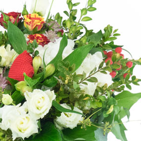 Zoom gauche bouquet de fleurs Esméralda