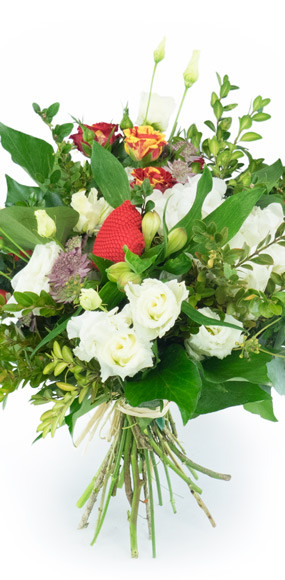 Zoom milieu bouquet de fleurs Esméralda