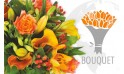 L'Agitateur Floral | image du bouquet de fleurs dans les tons oranges pour une livraison de fleurs à l'international