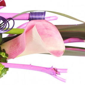 zoom sur un callas de la Composition Florale Chrysalide