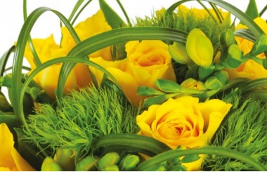 zoom sur le haut de la création florale