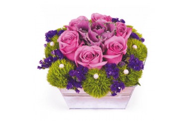 L'Agitateur Floral | image de la composition de roses fuchsia Victoria
