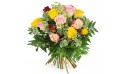 L'Agitateur Floral | image du bouquet rond de roses multicolores Dame Rose