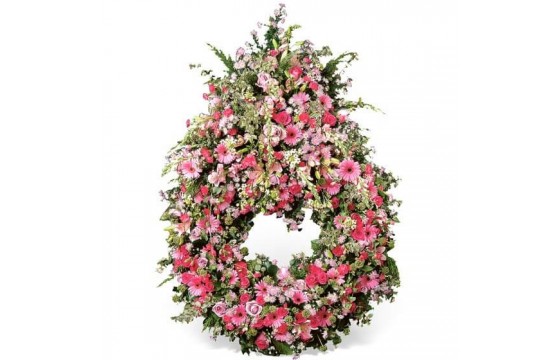 L'Agitateur Floral | image de la Couronne de fleurs roses Sérénité Eternelle