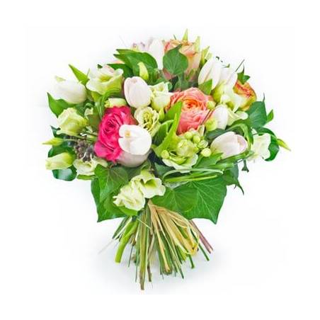L'Agitateur Floral | Image du bouquet de fleurs boucle rose