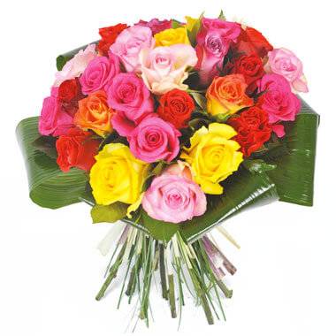 L'Agitateur Floral | image du bouquet de roses multi-couleurs Peps