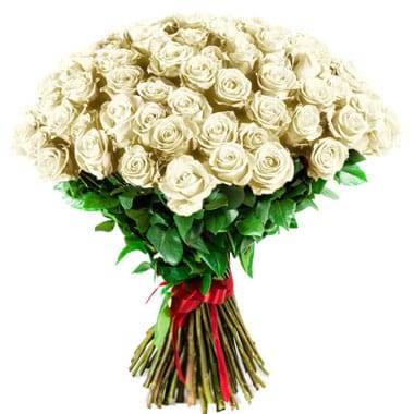 L'Agitateur Floral | image du Bouquet de Roses Blanches longues tiges