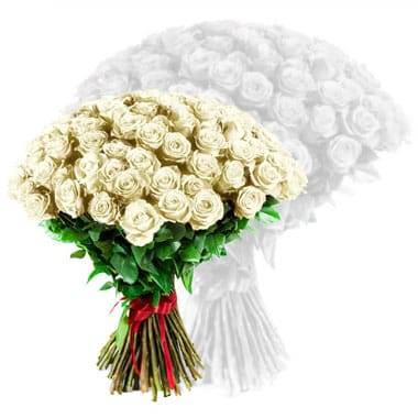L'Agitateur Floral | image du bouquet de roses blanches coutes tiges