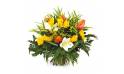 L'Agitateur Floral | Image du bouquet de fleurs tons jaune et orange Fleurs d'orangé