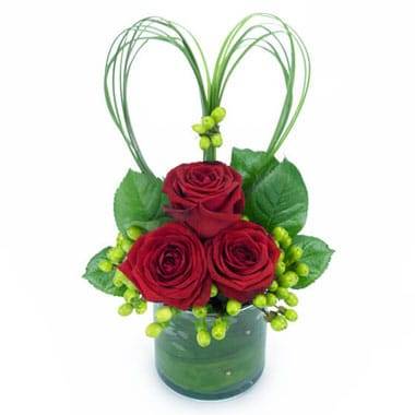 L'Agitateur Floral | image de la composition de roses rouges vérone