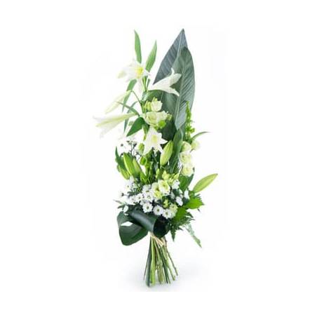 L'Agitateur Floral | Image du bouquet de deuil dans les tons blancs du nom de Condoléances
