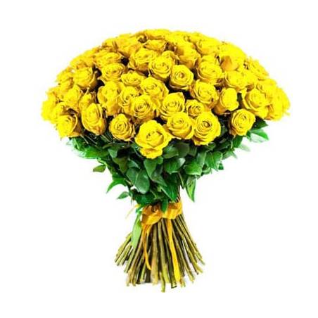 L'Agitateur Floral | image du Bouquet de Roses Jaunes longues tiges