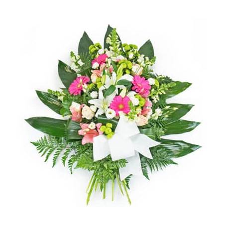 L'Agitateur Floral | image de la gerbe de fleurs dans les tons rose & blanc