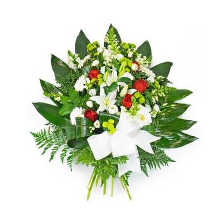 L'Agitateur Floral | image de la berge de fleurs dans les tons rouge & blanc