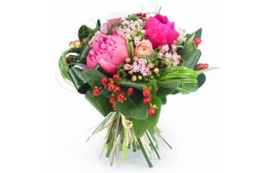 L'Agitateur Floral | image du bouquet de fleurs tons roses