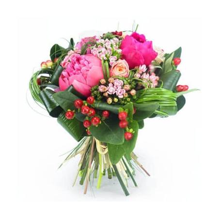 L'Agitateur Floral | image du bouquet de fleurs tons roses