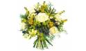 L'Agitateur Floral | Image du bouquet rond de fleurs blanche et jaune