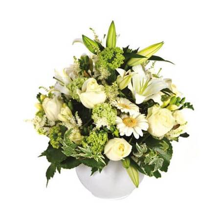 L'Agitateur Floral | image de la composition florale ronde Pureté