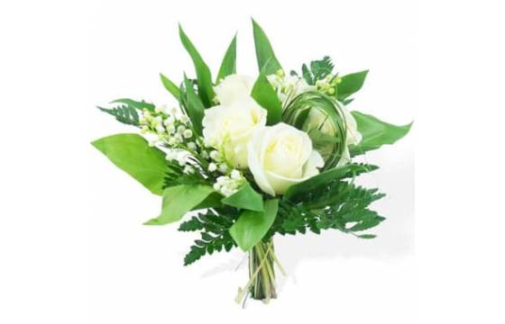 L'Agitateur Floral | image du Bouquet Muguet & Roses blanches