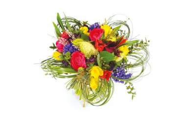 L'Agitateur Floral | image du Bouquet rond coloré Sourire