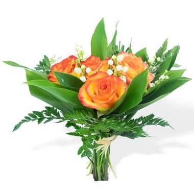 L'Agitateur Floral | image du Bouquet de Muguet & Roses Orange