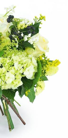 L'Agitateur Floral | vue sur le Bouquet crème & jaune "Brin de Soleil"