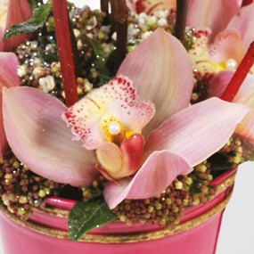 mozaique : orchidée de la composition florale