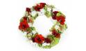 image de la Couronne de fleurs rouges & blanches "Apollodore" | L'Agitateur Floral