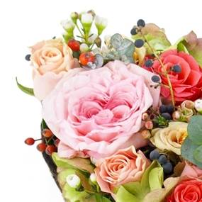 Image mosaïque Assemblage coeur en fleurs "Casablanca" | L'Agitateur Floral