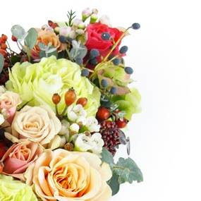 Image mosaïque Assemblage coeur en fleurs "Casablanca" | L'Agitateur Floral