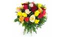 Image du Bouquet rond de roses colorées "Malaga" | L'Agitateur Floral