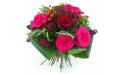 Image du Bouquet rond rouge & fuchsia "Nuremberg" | L'Agitateur Floral