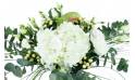 Image zoom Bouquet rond allongé champêtre blanc "Almada" | L'Agitateur Floral