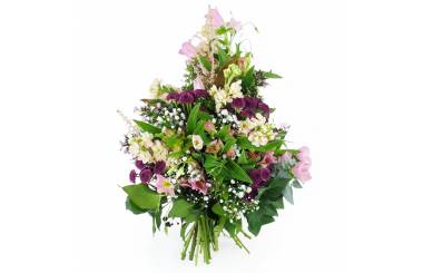 image de la Gerbe de fleurs à la main mauve "Aphrodite" | L'Agitateur Floral