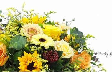 Image Panier de deuil de fleurs piquées "Dionysos" | L'Agitateur Floral