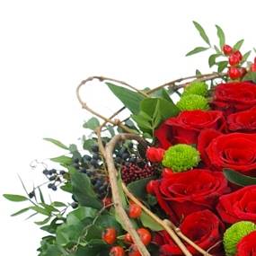 image du Coussin de roses rouges "Éros" | L'Agitateur Floral