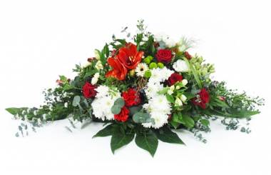 image de la Raquette rouge & blanche "Delphes" | L'Agitateur Floral