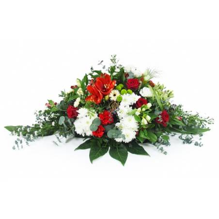 image de la Raquette rouge & blanche "Delphes" | L'Agitateur Floral