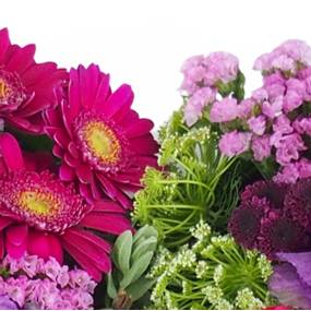 Image Coeur de deuil fuchsia & mauve "Antigone"| L'Agitateur Floral