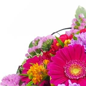 image du Coussin de deuil fuchsias, mauves & orange "Bacchus" |  L'Agitateur Floral