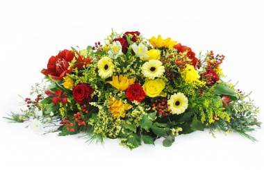 image de la Raquette fleurs colorées "Thucydide" | L'Agitateur Floral