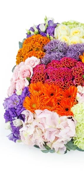 Image Coussin carré à damier coloré "Héraclite" | L'Agitateur Floral