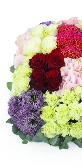 Image Coussin carré damier de fleurs piquées "Parthénon" | L'Agitateur Floral