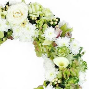 Zoom image 2 Couronne de fleurs piquées "Aristophane" | L'Agitateur Floral